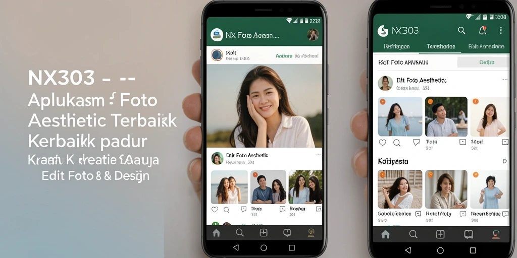 Antarmuka NX303 yang menampilkan fitur Edit Foto Aesthetic yang menarik.