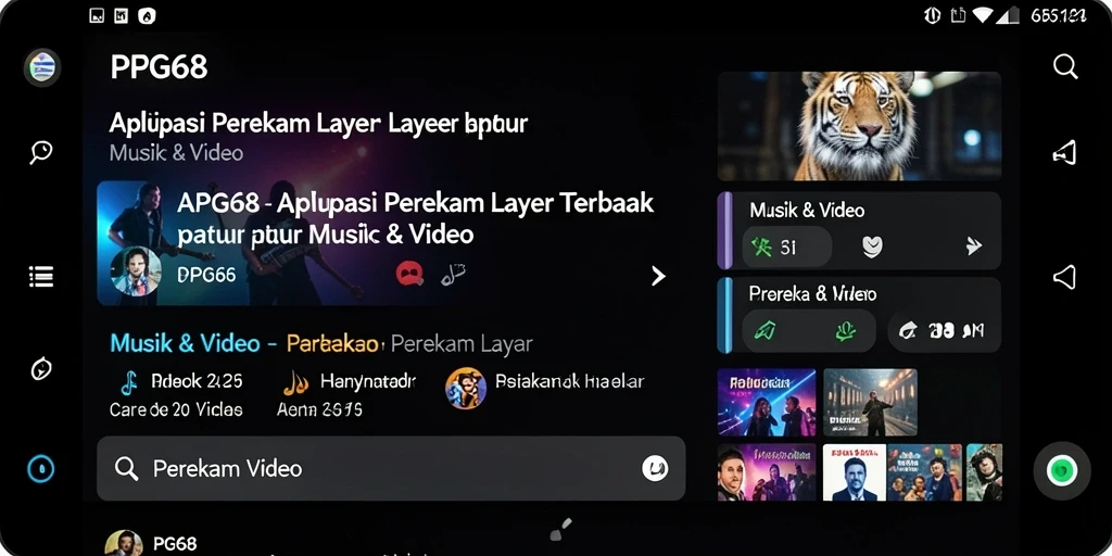 Tampilan antarmuka PGG68 saat merekam layar dengan mudah.