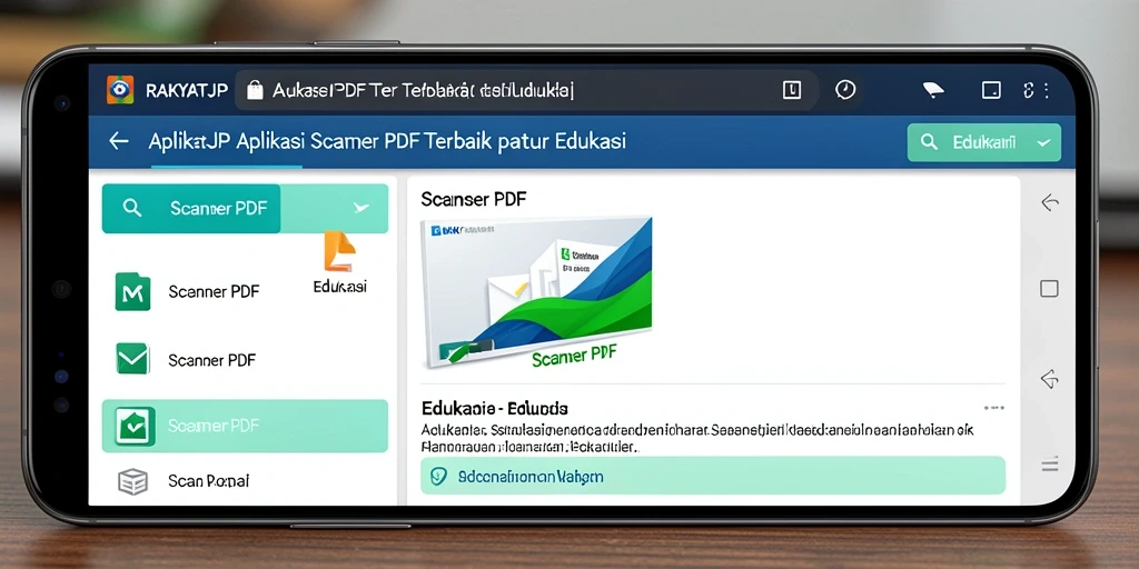 Tampilan antarmuka RAKYATJP yang sederhana dan fungsional untuk Scanner PDF.