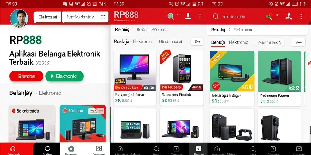 Antarmuka aplikasi RP888 yang intuitif dan menarik.