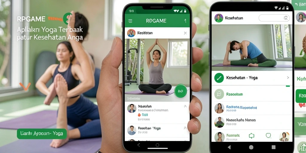 Antarmuka RPGAME yang menawan dan mudah digunakan untuk latihan yoga.