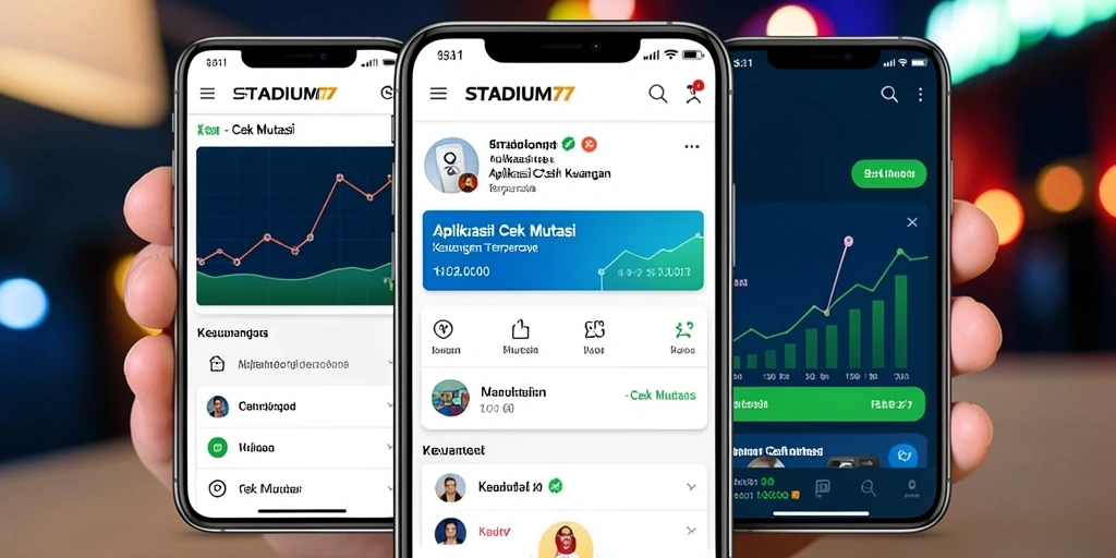 Antarmuka intuitif STADIUM77 untuk memantau mutasi keuangan.